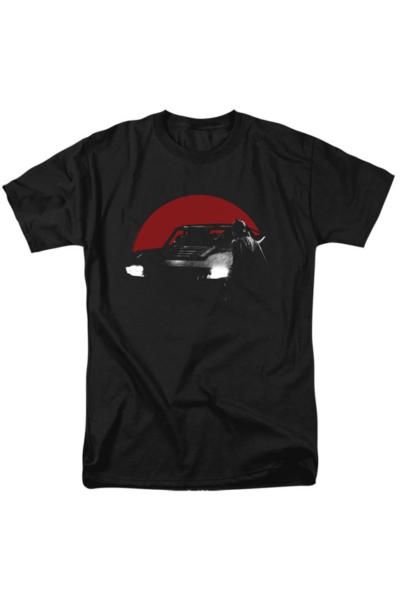 The Batman (2022) Red Moon And Batmobile Unisex Adult T Shirt