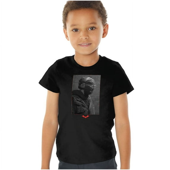 The Batman (2022) Riddler Worn Portrait Kids T Shirt (3) for Youth Toddler Boys and Girls, Black