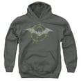 thumbnail image 1 of The Batman (2022) Scribbles Bat Logo Kids Pull-Over Hoodie (Small) for Youth Boys and Girls, Charcoal, 1 of 5