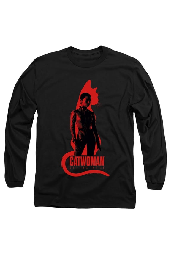 The Batman (2022) Selina Kyle Cat Silhouette Unisex Adult Long-Sleeve T Shirt
