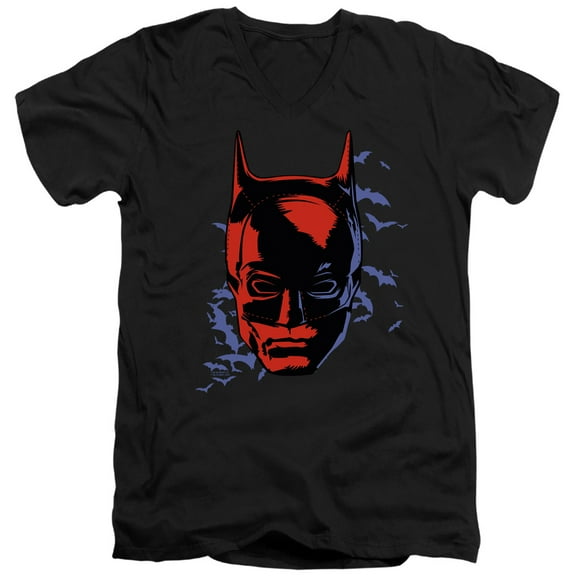 The Batman (2022) Shadowed Headshot Unisex Adult V-Neck T Shirt