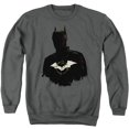 thumbnail image 1 of The Batman (2022) Silhouette With Riddler Logo Unisex Adult Crewneck Sweatshirt, 1 of 2