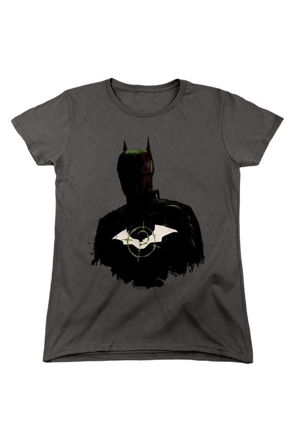 The Batman (2022) Silhouette With Riddler Logo Women's T Shirt