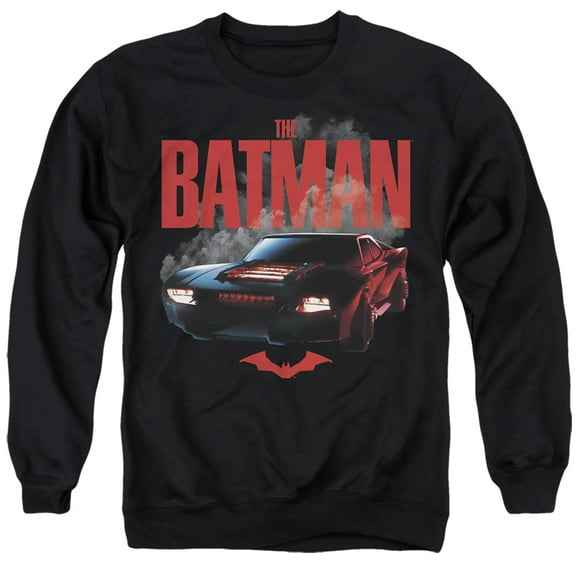 The Batman (2022) Unisex Adult Crewneck Sweatshirt, Batmobile, X-Large
