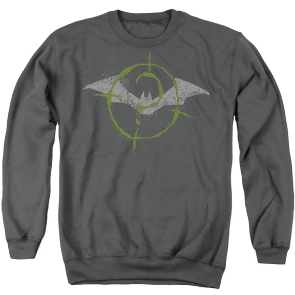 The Batman (2022) Unisex Adult Crewneck Sweatshirt, Scribbles Bat Logo, Medium