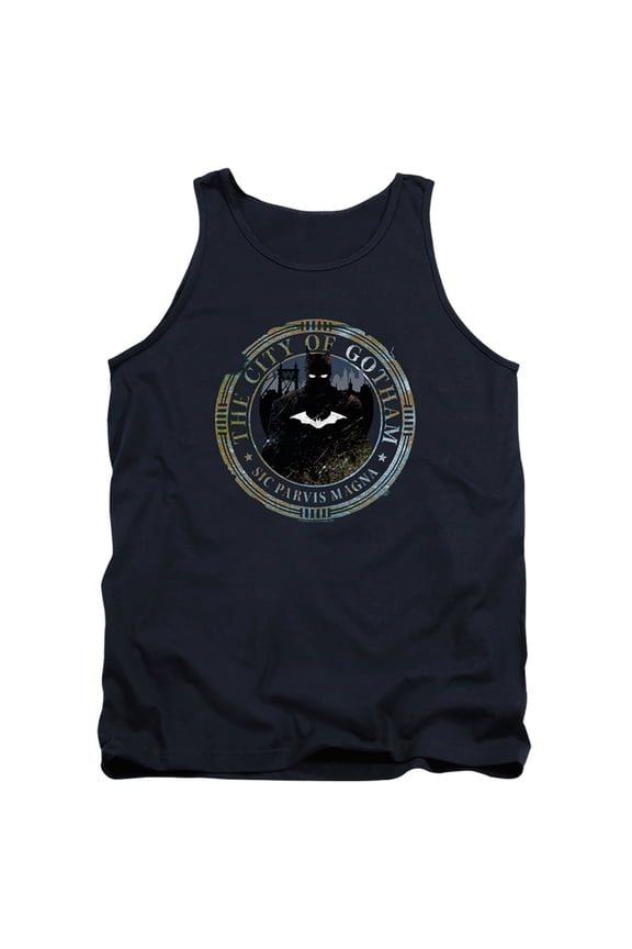 The Batman (2022) Unisex Adult Tank Top, Gotham Seal, Large