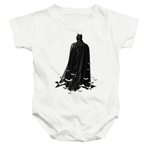 The Batman Bat Cape Unisex Infant Snap Suit for Baby (24 Months) White
