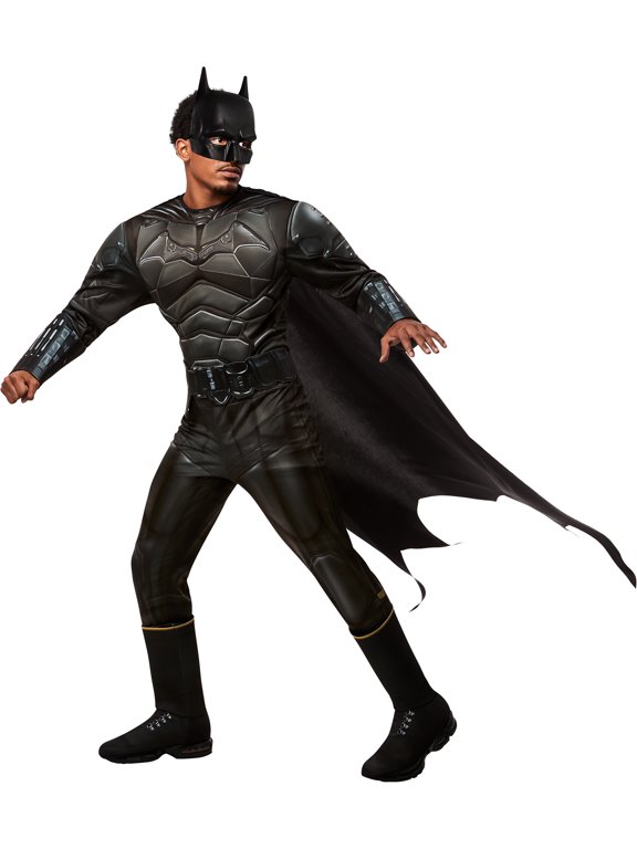 The Batman: Batman Deluxe Costume for Men by Rubies, Standard