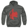 thumbnail image 1 of The Batman Face Mask Kids Pull-Over Hoodie (Large) for Youth Boys and Girls, Charcoal, 1 of 5