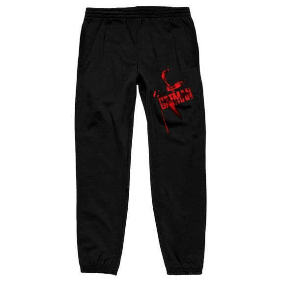 The Batman Graphic Men's Black Sweatpants-Medium
