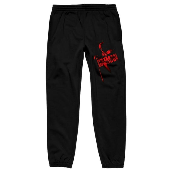 The Batman Graphic Men's Black Sweatpants-Medium