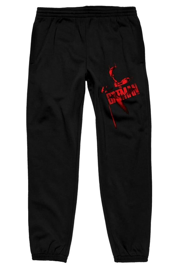 The Batman Graphic Men's Black Sweatpants-XXL