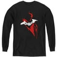 thumbnail image 1 of The Batman Hand Drawn Silhouette Kids Long Sleeve T Shirt (Medium) for Youth Boys and Girls, Black, 1 of 4