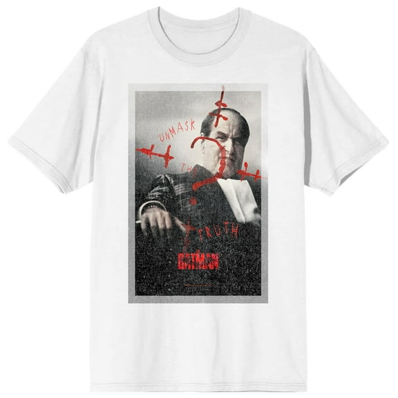 The Batman Movie Penguin Poster Art Ladies White T-shirt-Medium