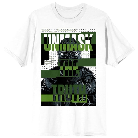 The Batman Movie Riddler Men's White T-shirt-XXL