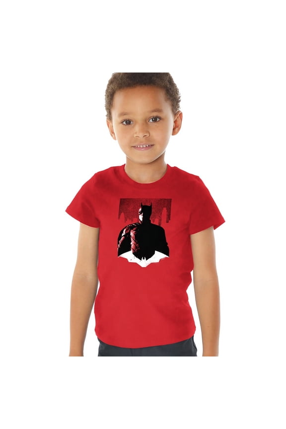 The Batman Noir Batman Kids T Shirt (2) for Youth Toddler Boys and Girls, Red