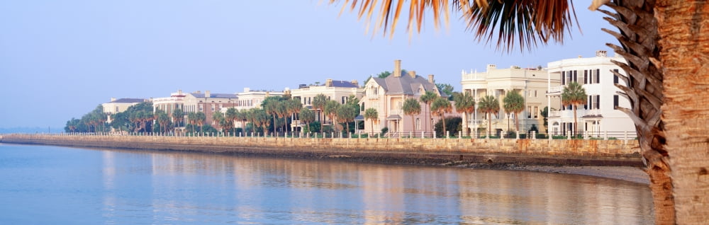 The Battery Waterfront Charleston South Carolina USA Canvas Art - Panoramic Images (27 x 9)