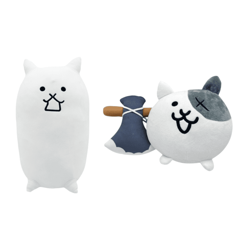 The Battle Cats Plush Doll,2 PCS Cute The Battle Cats Game Peripheral