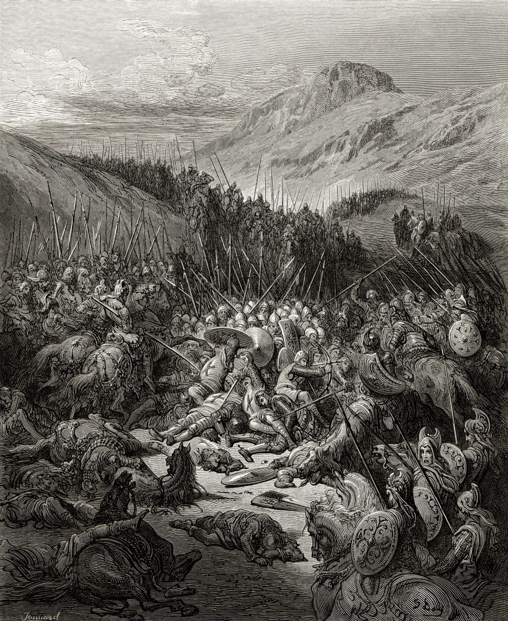 The Battle Of Arsuf During The Third Crusade 1191 Canvas Art - Ken Welsh Design Pics (26 x 32)