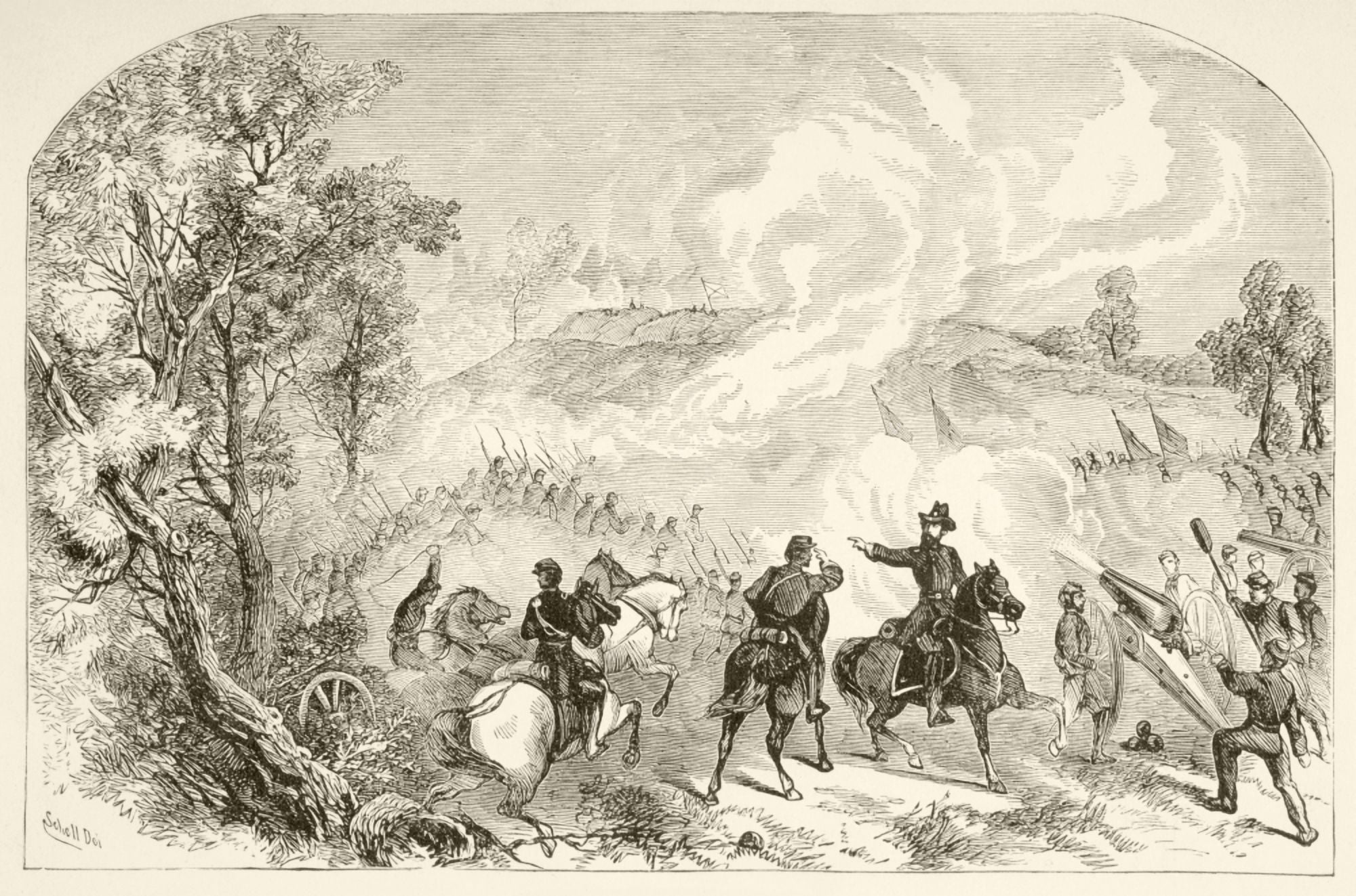 The Battle Of Gettysburg July 1 To 3 1863 From A 19Th Century Illustration Canvas Art - Ken Welsh Design Pics (36 x 22)