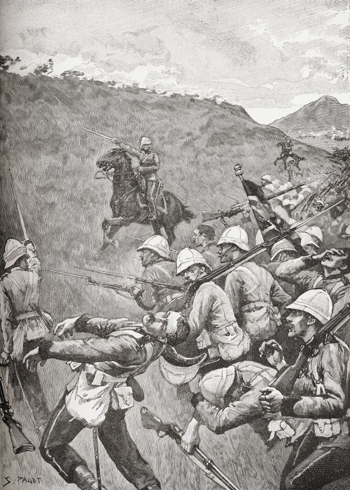 The Battle Of Majuba Hill South Africa In 1881 From Famous Men And Great Events Of The 19Th Century Canvas Art - Ken Welsh  Design Pics (26 x 36)