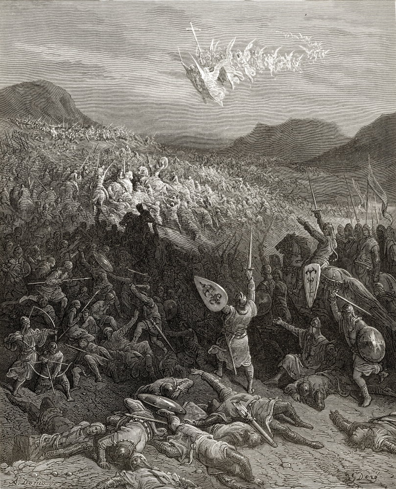 The Battle Of Nicaea Anatolia During The First Crusade 1096 Canvas Art - Ken Welsh Design Pics (13 x 16)