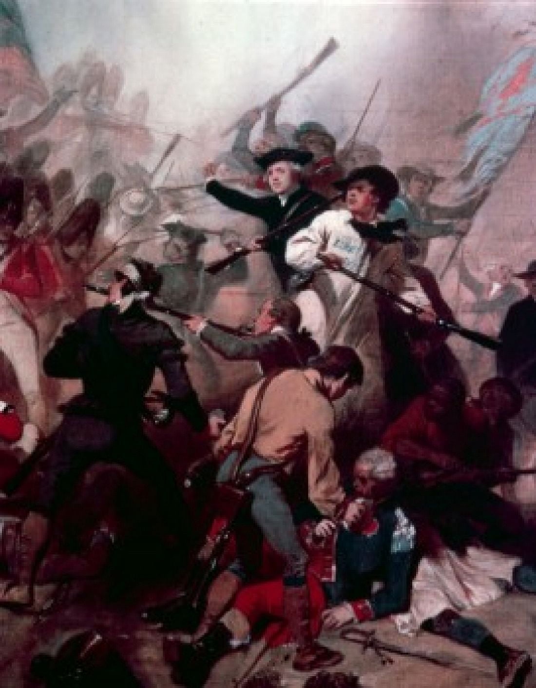 The Battle of Bunker Hill by Alonzo Chappell (1828-1887) Canvas Art - Alonzo Chappell (18 x 24)