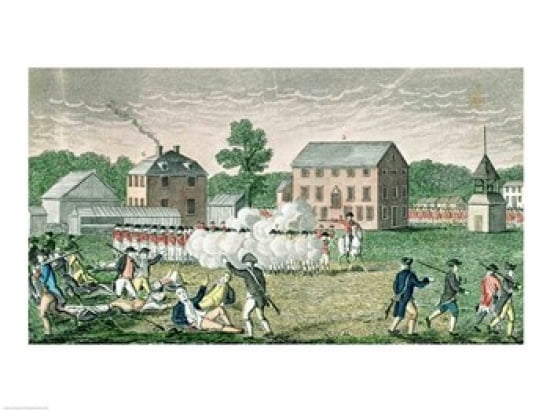 The Battle of Lexington Canvas Art - (36 x 24)