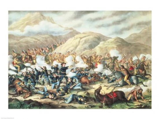 The Battle of Little Big Horn June 25th 1876 Canvas Art - (24 x 18)