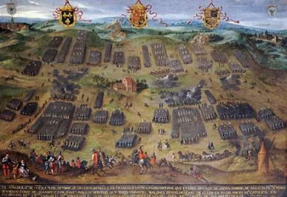 The Battle of Moncontour 30 October 1569 Canvas Art - Jan Snellinck (20 x 28)