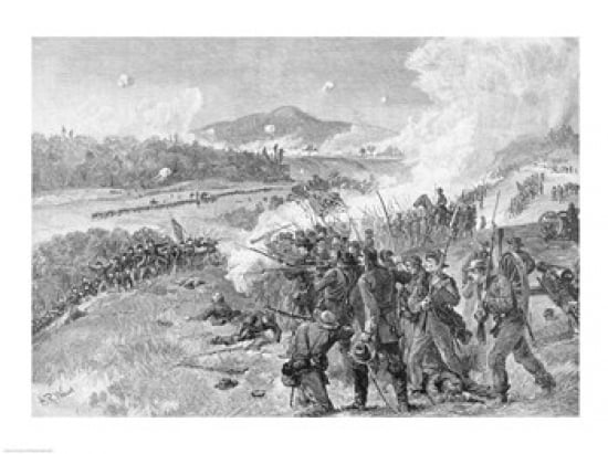 The Battle of Resaca Georgia May 14th 1864 Canvas Art - Alfred r Waud (24 x 18)