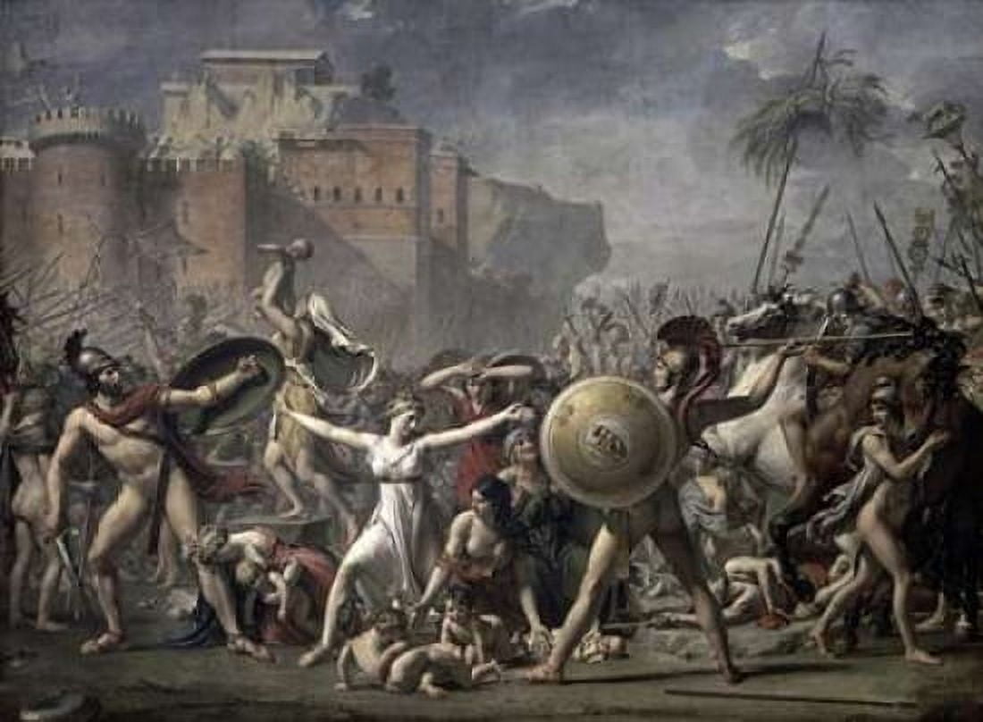 The Battle of The Sabines Canvas Art - Jacques-Louis David (18 x 24)