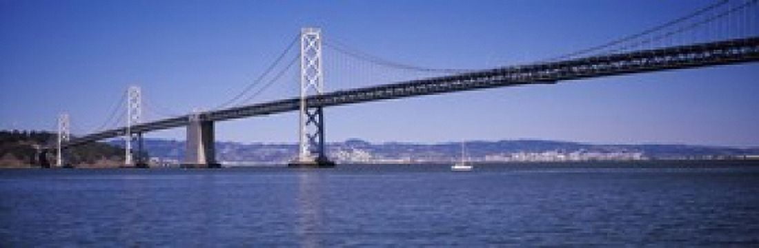 The Bay Bridge San Francisco CA Canvas Art - Panoramic Images (18 x 6)