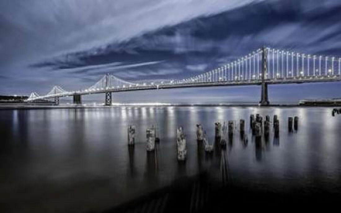 The Bay Lights Canvas Art - Toby Harriman Visuals (12 x 18)