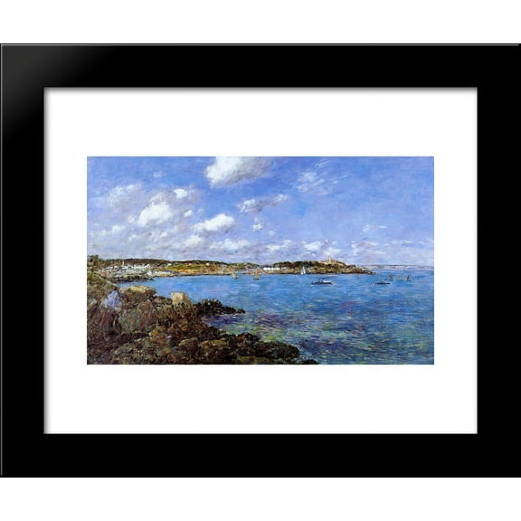 The Bay of Douarnenez 20x24 Framed Art Print by Eugene Boudin