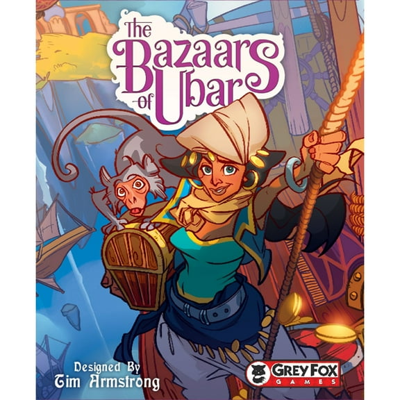 The Bazaars Of Ubar - Board Game Grey Fox Games, Sail The Sand Seas, Be The Shrewdest Merchant, 2-4 Players, Ages 14+