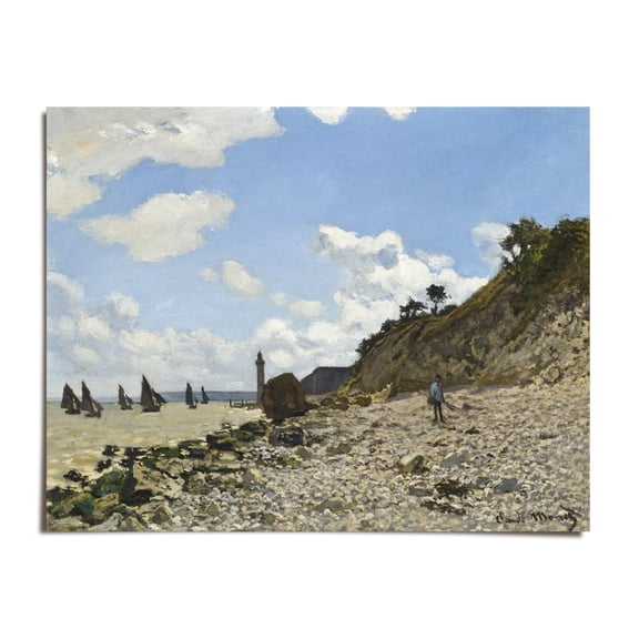 The Beach At Honfleur - Claude Monet - 8x10 - Wall Art Print - UNFRAMED