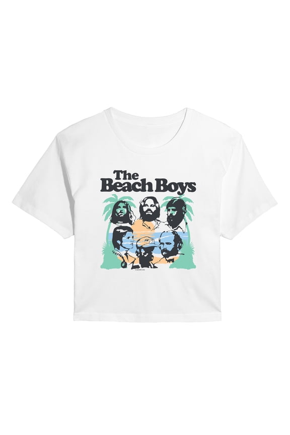 - Beach Portrait - Juniors Cropped Graphic T-Shirt