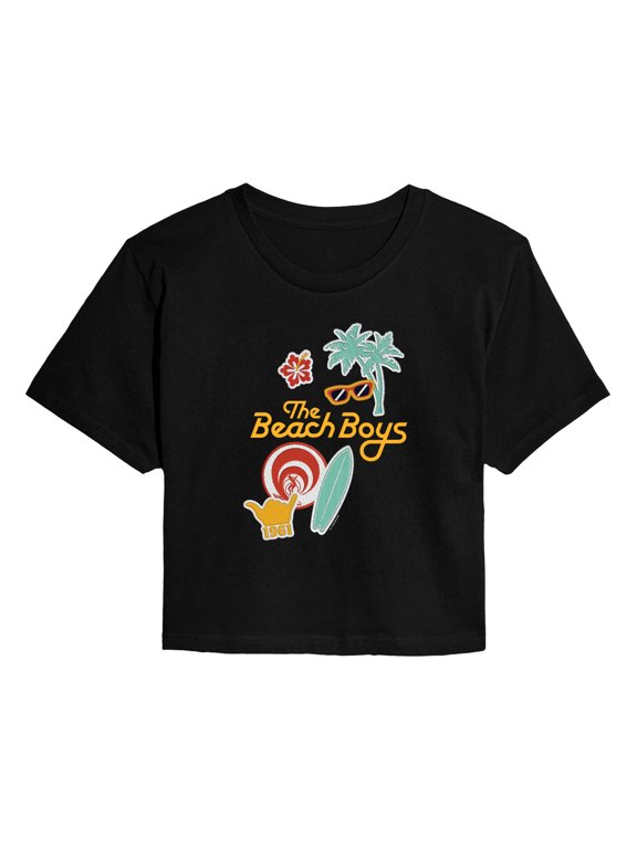 - Faux Patches Women's Cropped Graphic T-Shirt