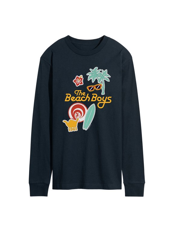 - Faux Patches Men's Long Sleeve Graphic T-Shirt