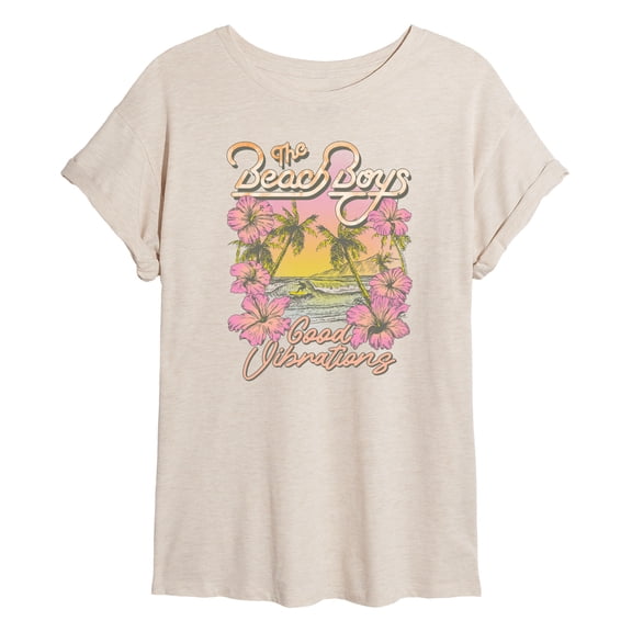 The Beach Boys - Good Vibes - Juniors Oversized Graphic T-Shirt