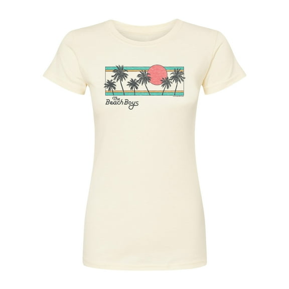 The Beach Boys - Palm Trees - Juniors Fitted Short Sleeve Graphic T-Shirt