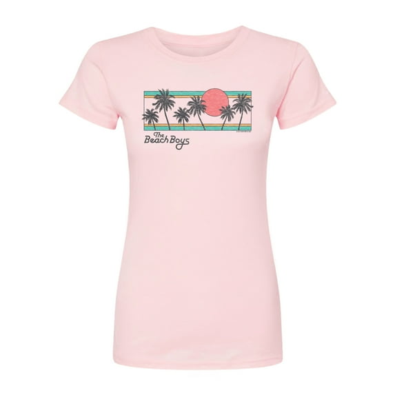 The Beach Boys - Palm Trees - Juniors Fitted Short Sleeve Graphic T-Shirt