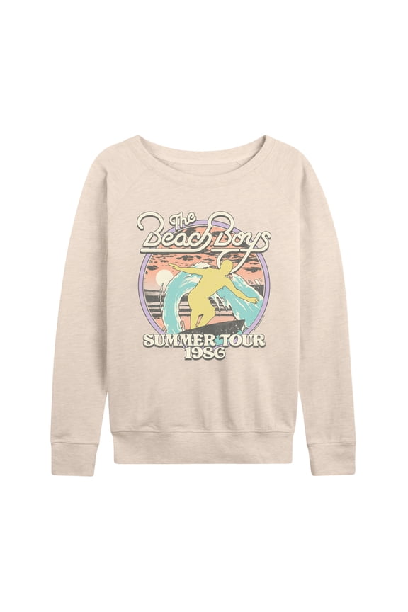 - Summer Wave - Women's French Terry Long Sleeve Pullover