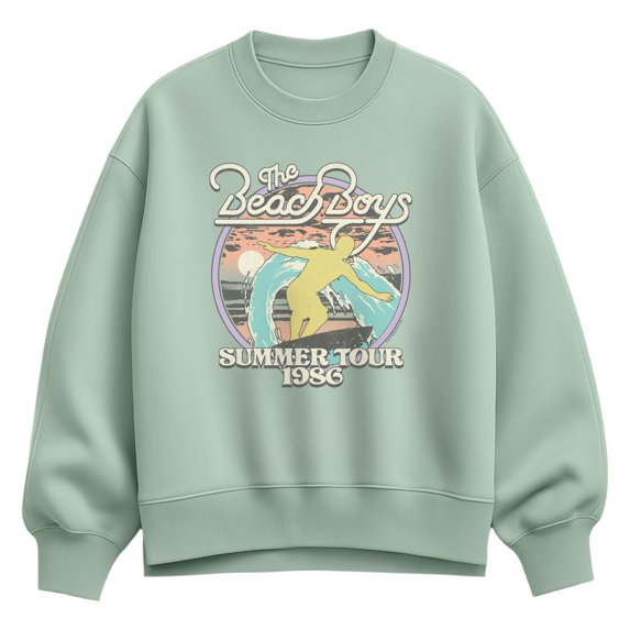 The Beach Boys - Summer Wave Women's Oversized Fleece Crew Sweatshirt