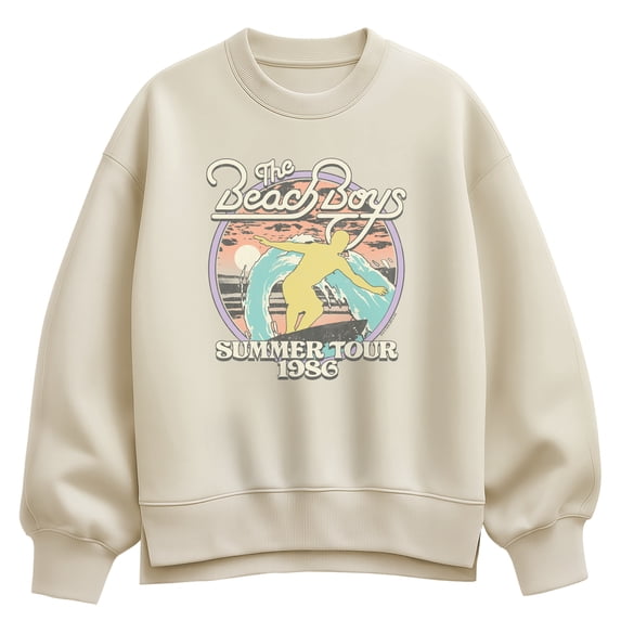 The Beach Boys - Summer Wave Women's Oversized Fleece Crew Sweatshirt