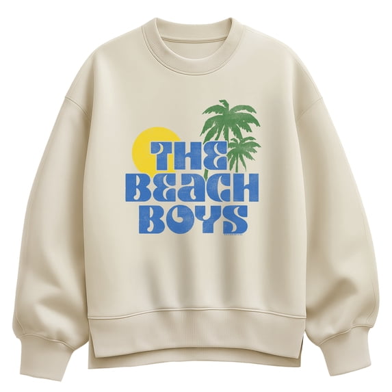 The Beach Boys - Sun Palms Women's Oversized Fleece Crew Sweatshirt