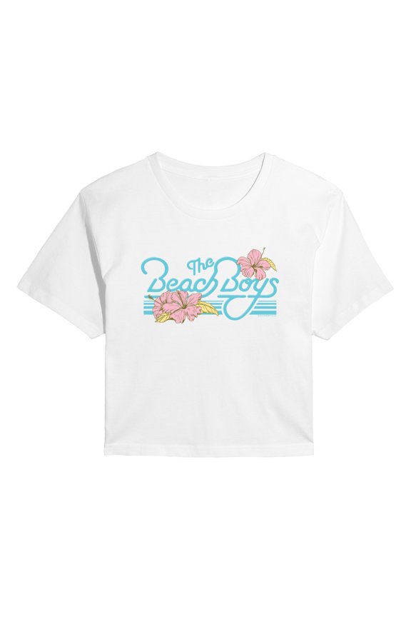 - Surfin Usa - Juniors Cropped Graphic T-Shirt