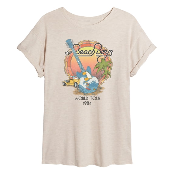 The Beach Boys - World Tour - Juniors Oversized Graphic T-Shirt