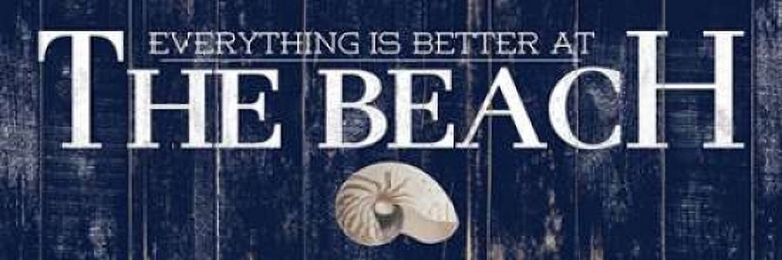 The Beach Canvas Art - Elizabeth Medley (8 x 24)